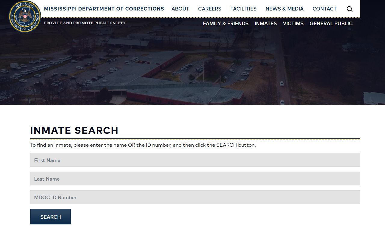 Jasper County inmate lookup using the MDOC state inmate search